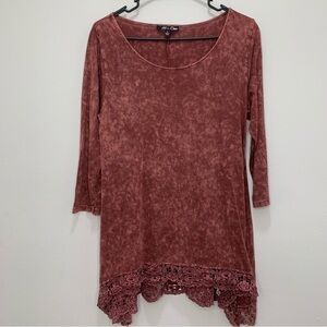 All @ Once Marbled Tunic Size Large